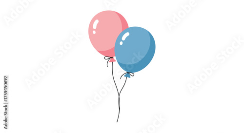 Celebrate with these delightful pink and blue balloons perfect for any special occasion.