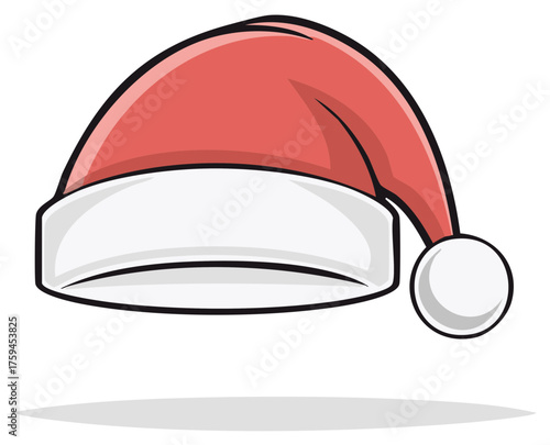 Cartoon Style Santa Hat, Holiday Season