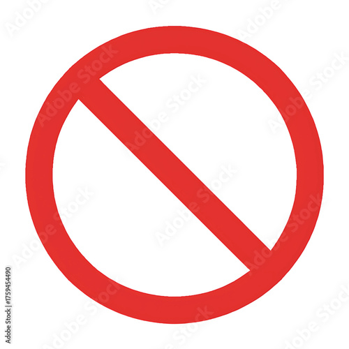 Free Download Red prohibition sign with diagonal line indicating no entry or forbidden - GFXLoad