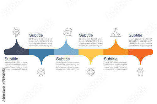 Business timeline workflow infographics. Corporate milestones graphic elements. Company presentation slide template with year periods. Modern vector history time line design.
