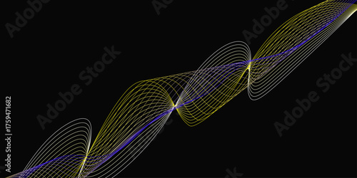 Abstract line art with wave patterns colorful background. Modern parallel lines abstract shape with wavy pattern minimal background. multicolor abstract background adorned with modern wavy lines.
