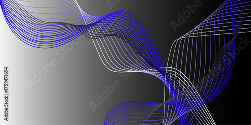 Abstract line art with wave patterns colorful background. Modern parallel lines abstract shape with wavy pattern minimal background. multicolor abstract background adorned with modern wavy lines.