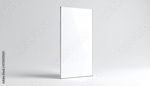 White Matte Glass Panel on Bright Background