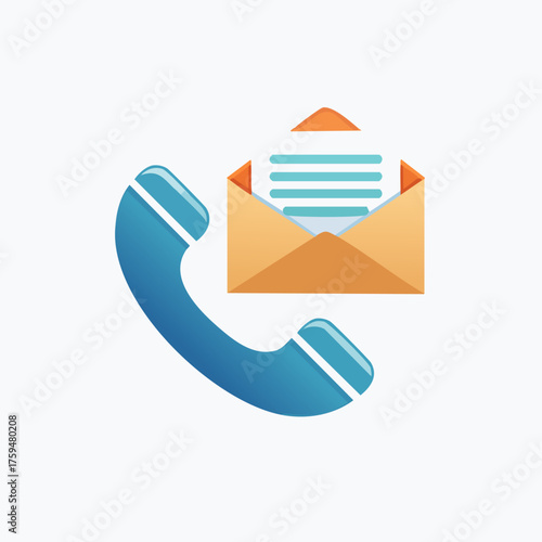 Contact Us - Phone and Email Communication Icon.