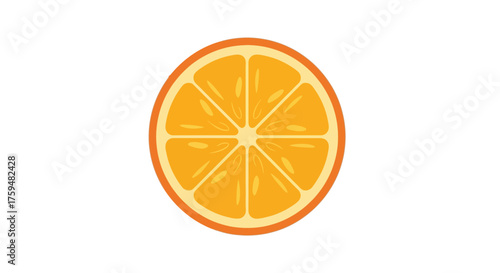 Vibrant citrus slice illustration offers a refreshing and visually appealing design element for