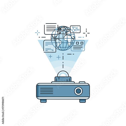 Elegant outline of a blooming lotus flower for creative design projects and art therapy coloring