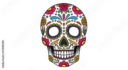 Vector illustration of a misty mountain range in shades of blue and grey evoking a sense of