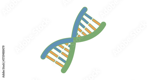 Stylized dna double helix structure for biological scientific research illustration