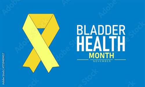 Bladder Health Month Poster Banner and Background Abstract Design Template with Urinary System Illustration for Health Awareness Medical Education and Preventive Care Campaign
