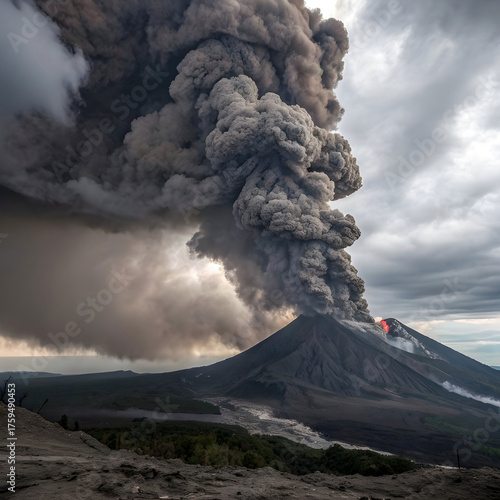 volcanic eruption smoke plume