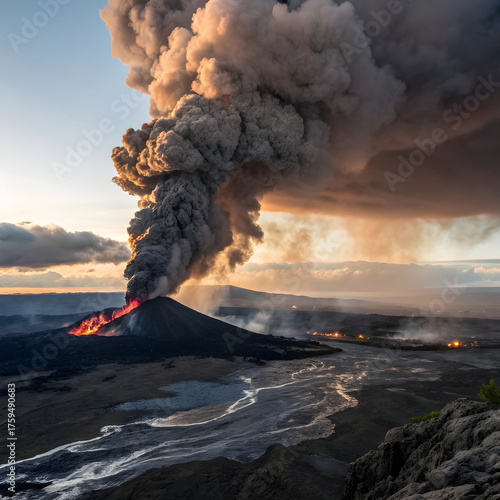 volcanic eruption smoke plume
