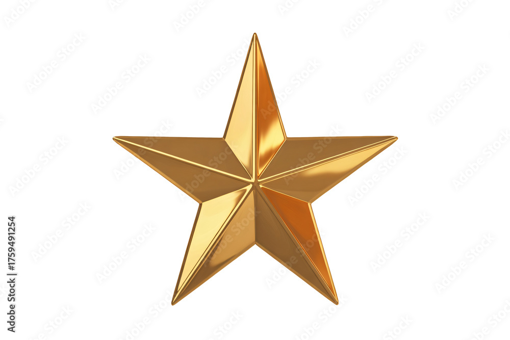 Fototapeta premium Shiny golden star award signifies achievement and excellence