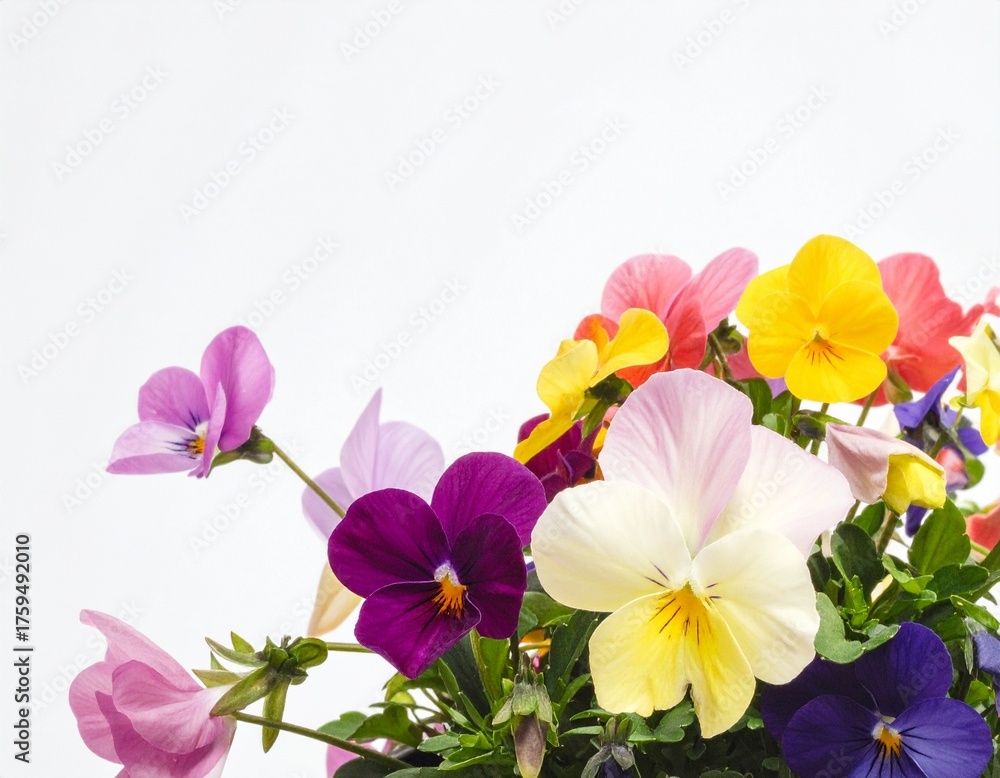Obraz premium bush of flowers on white background