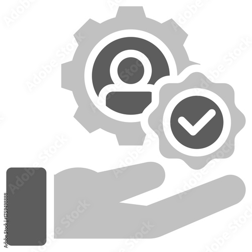 Responsibility icon for audit, business, website, application, printing, document, poster design, etc