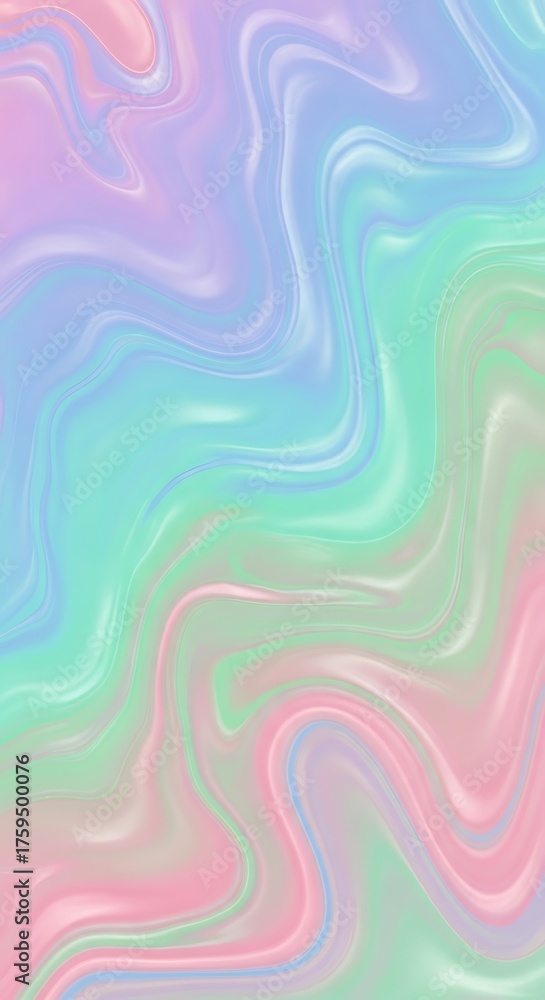 Fototapeta premium Delicate pastel swirl: A soothing blend of colors creating an ethereal and calming backdrop suitable for various