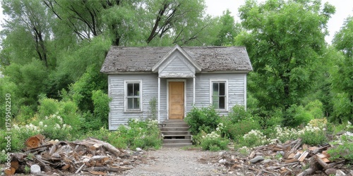 A home being cleared out post-foreclosure by eviction officials