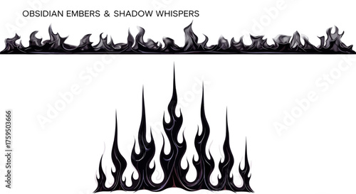 Dark abstract flames dance with edgy style, perfect for adding a bold, fiery touch, igniting creativity and energy into your next project