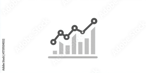 Minimalist line chart icons representing international market trends