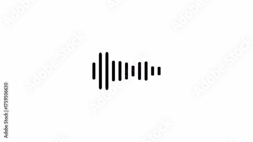 Audio sound waveform animation on a transparent background, line digital minimalist soundwave animation, Audio Equalizer Background Animation With Alpha Channel, Animated audio sound waveform in 4K.