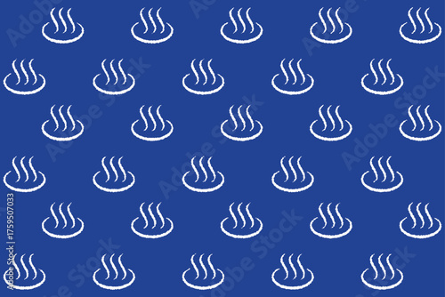 温泉マークの壁紙イラスト　紺色