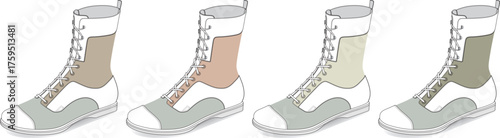 Modern Shoe Collection High-Top Boots in Earth Tones for Fall Fashion