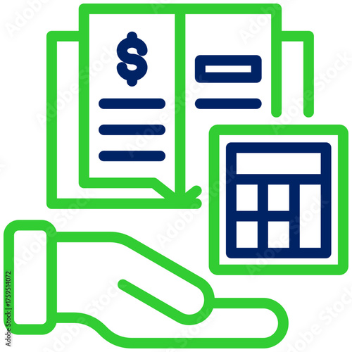 Ledger icon isolated on white background. vector illustration icon for business, accounting financial and other business
