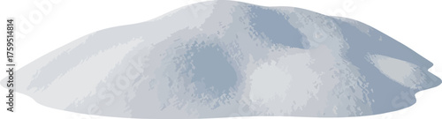 Pile of white powder isolated on white background this image showcases a mound of fine, white powder, perfect for illustrating concepts related to baking, cooking, or chemical substances the texture a