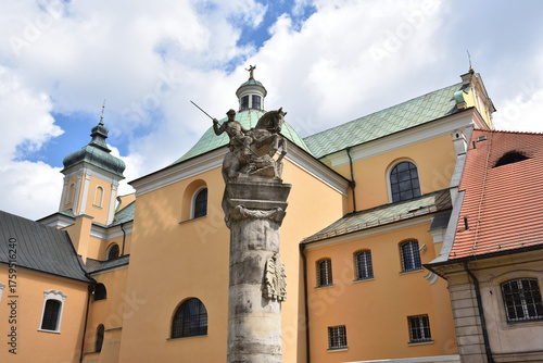 Church of St. Anthony of Padua and Monument to the 15th Poznan Uhlan Regiment in Poznan town, Poland, historical landmark