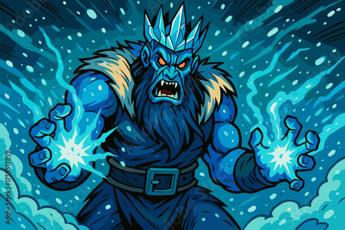 Blizzard vector frost villainous icy icon giant jagged summoning ice