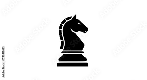black chess knight