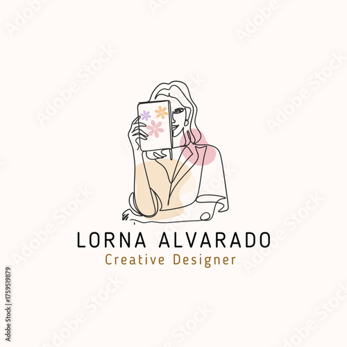 vector illustration of a business woman