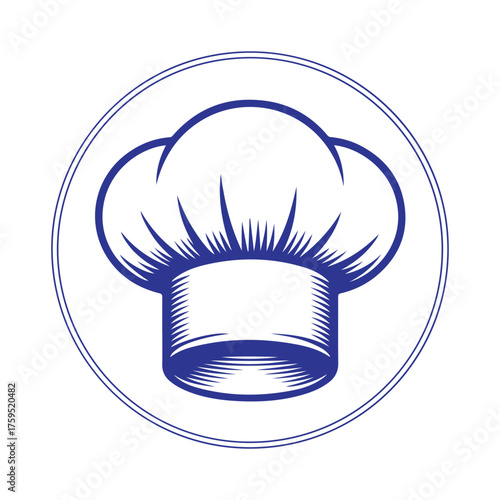 Classic chef's hat icon symbolizing culinary expertise and gourmet cooking.