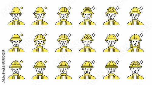 Diverse crew of construction workers with hard hats, safety first, building industry, workers in uniform, construction site team, safety conscious, team spirit