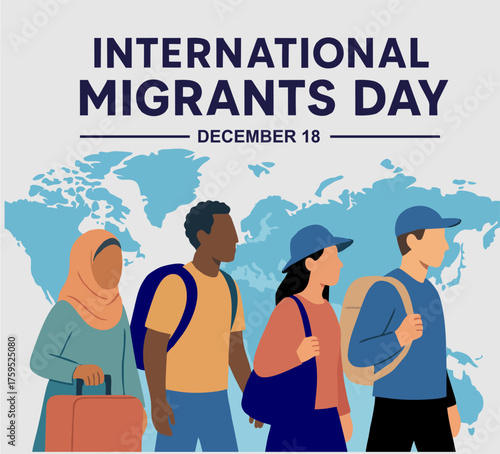 The Global Tapestry of Migration: December 18th Vector for Migrants' Contributions
