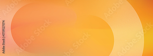 Abstract 3D autumn studio space background. Blank wall background with orange and dark brown gradients. Horizontal mockup background. Modern