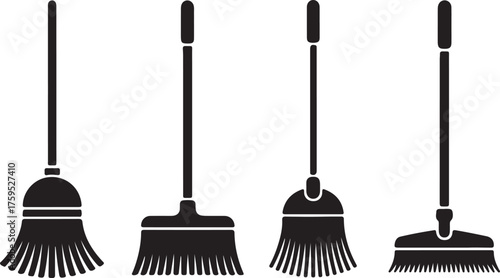 "Broom Set Illustration"