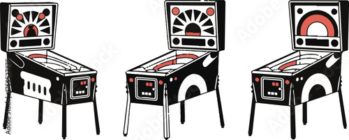 "Pinball Machine Illustration"