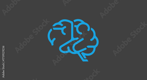 Blue brain icon