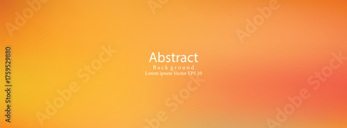 Abstract 3D autumn studio space background. Blank wall background with orange and dark brown gradients. Horizontal mockup background for seasonal product presentation.