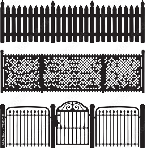 Fence and Gate Icon Set