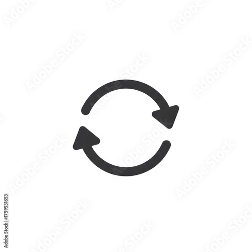 Dark Gray Refresh Loop Icon