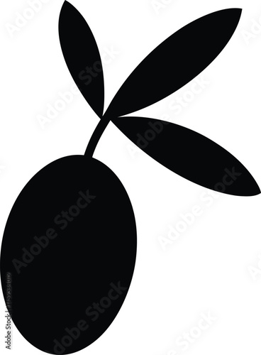 Olive silhouette vector art illustration