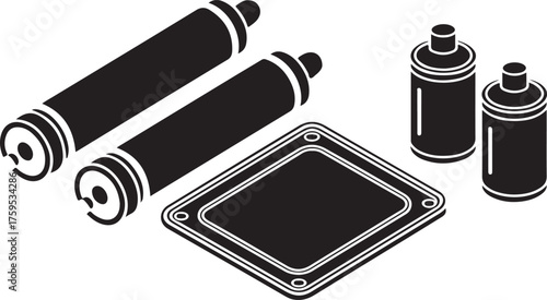 Industrial Components Illustration