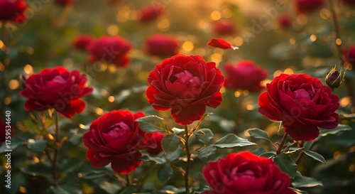 Wallpaper Mural Vibrant red roses in sunlight natures beauty floral elegance Torontodigital.ca