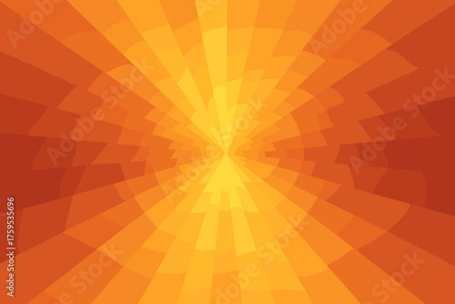 Abstract illustration circular composition outward pattern forming vector sunburst polygonal tones