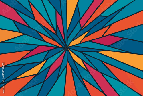 Geometry shards illustration glass offset shattered abstract focal triangular point vector uneven