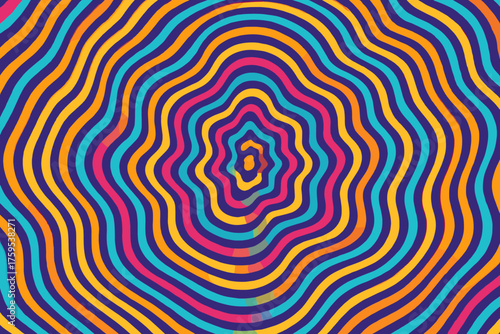 Filling entire illustration vector canvas illusion packed vibrant hypnotic optical movement
