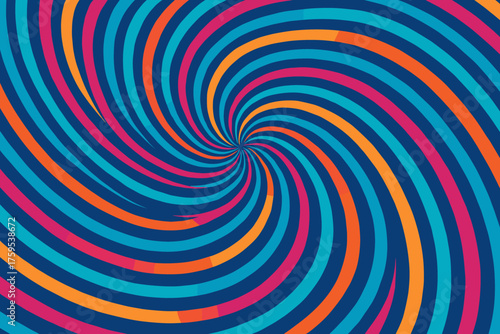 Swirl inward streams vector pulling flowfield spiral central vibrant pattern illustration vortex