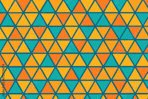 Mesh structural forming vibrant repeating geometric seamlessly vector illustration triangular background filling