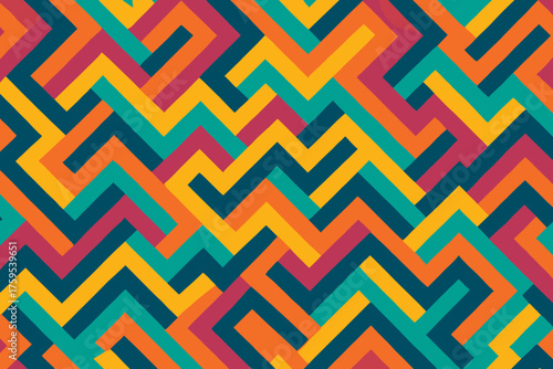 Diagonally shifts flow slight pattern illustration energetic zigzag vector producing vibrant rays